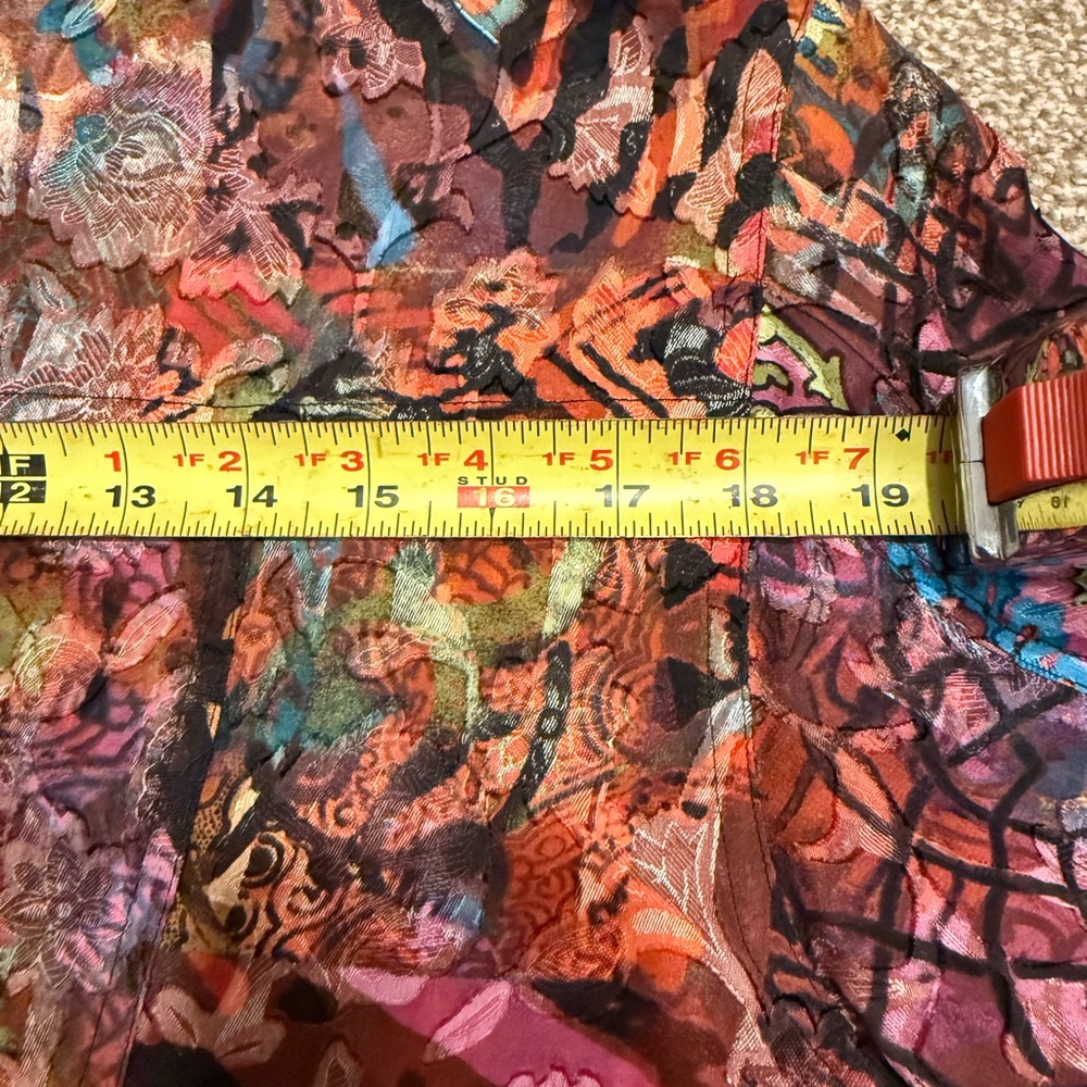 Chico’s Sheer Patchwork Button Front Top | Staine… - image 12